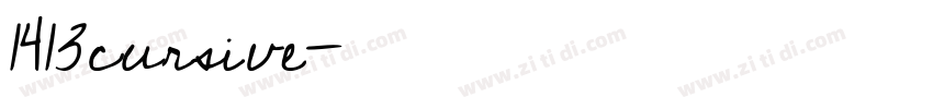 1413cursive字体转换
