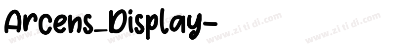 Arcens_Display字体转换