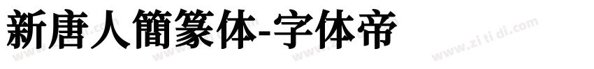 新唐人簡篆体字体转换