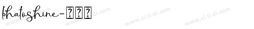 bhatoshine字体转换