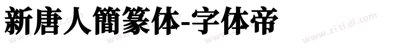 新唐人簡篆体字体转换