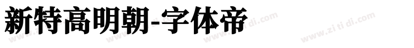 新特高明朝字体转换