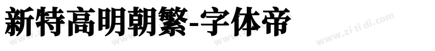 新特高明朝繁字体转换