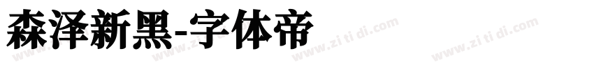森泽新黑字体转换
