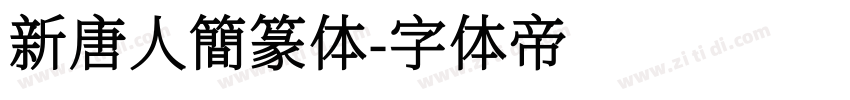 新唐人簡篆体字体转换