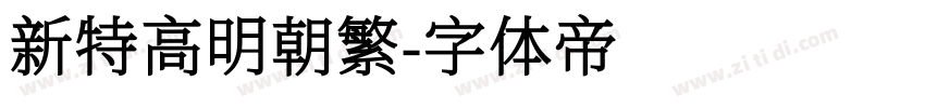新特高明朝繁字体转换