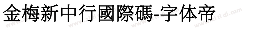 金梅新中行國際碼字体转换