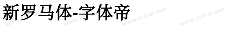 新罗马体字体转换