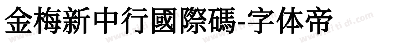 金梅新中行國際碼字体转换
