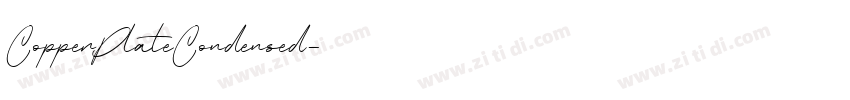 CopperPlateCondensed字体转换