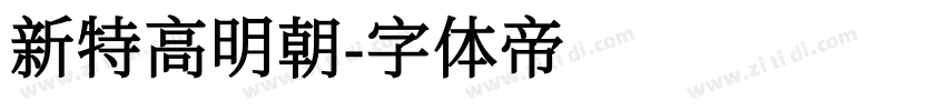 新特高明朝字体转换