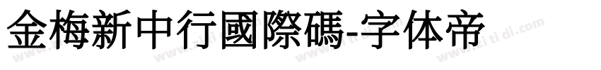 金梅新中行國際碼字体转换