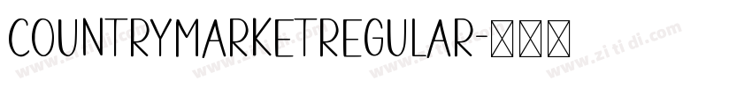 CountryMarketRegular字体转换