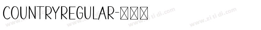 CountryRegular字体转换 CountryRegular字体转换