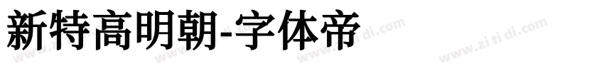 新特高明朝字体转换