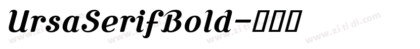 UrsaSerifBold字体转换 UrsaSerifBold字体转换
