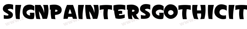 SignPaintersGothicIt字体转换