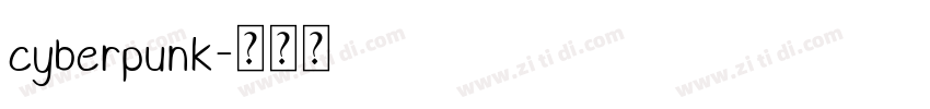 cyberpunk字体转换