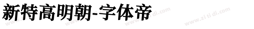 新特高明朝字体转换