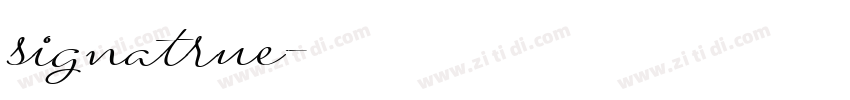 signatrue字体转换