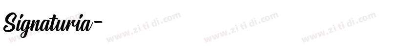 Signaturia字体转换