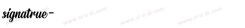 signatrue字体转换