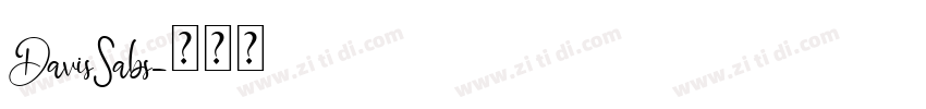 DavisSabs字体转换