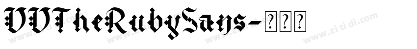 VVTheRubySans字体转换