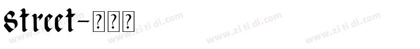 Street字体转换