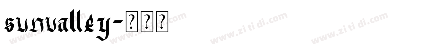sunvalley字体转换