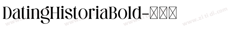 DatingHistoriaBold字体转换