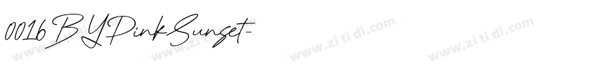 0016BYPinkSunset字体转换