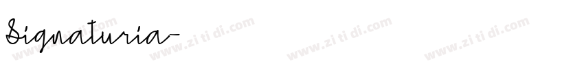 Signaturia字体转换