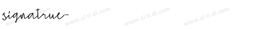 signatrue字体转换