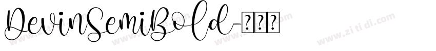 DevinSemiBold字体转换
