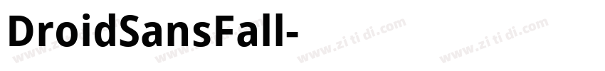 DroidSansFall字体转换