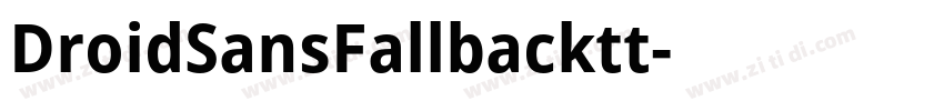 DroidSansFallbacktt字体转换
