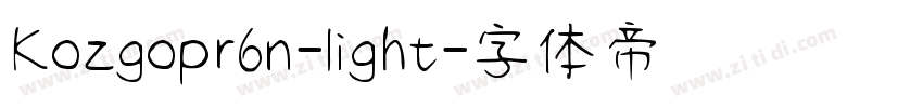 Kozgopr6n-light字体转换