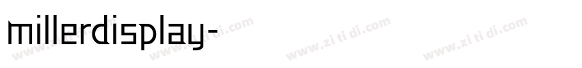 millerdisplay字体转换