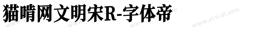 猫啃网文明宋R字体转换