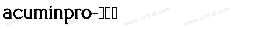 acuminpro字体转换