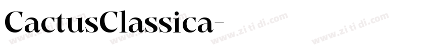 CactusClassica字体转换