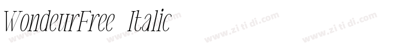 WondeurFree-Italic字体转换