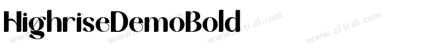 HighriseDemoBold字体转换
