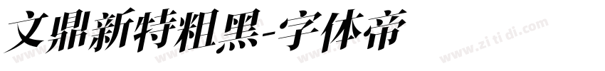 文鼎新特粗黑字体转换