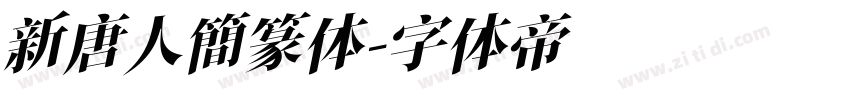 新唐人簡篆体字体转换