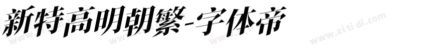 新特高明朝繁字体转换