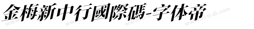 金梅新中行國際碼字体转换