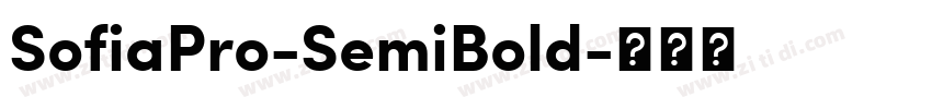 SofiaPro-SemiBold字体转换