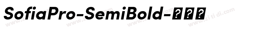 SofiaPro-SemiBold字体转换